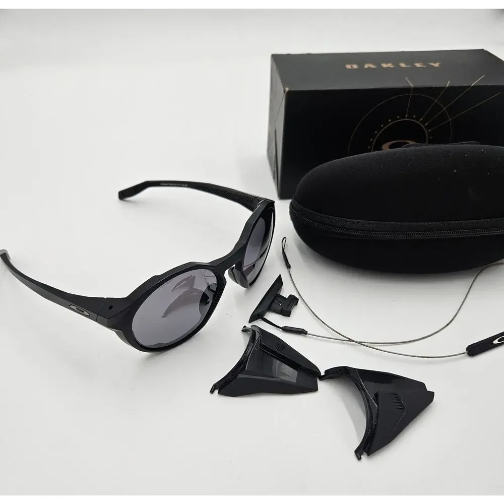 Oakley Clifden Sunglasses Prizm Black Polarized Lenses Side Shields Leash Bridge